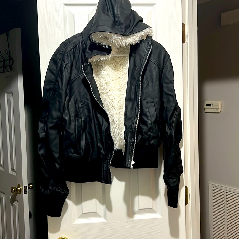 Leather Jacket W/ Fur